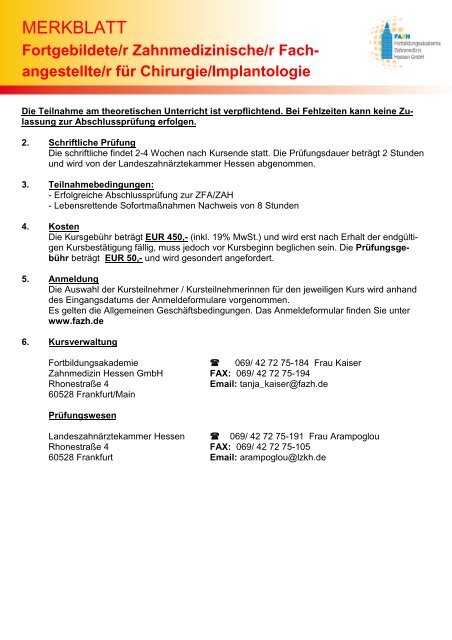 Adobe Acrobat Document - Fortbildungsakademie Zahnmedizin ...