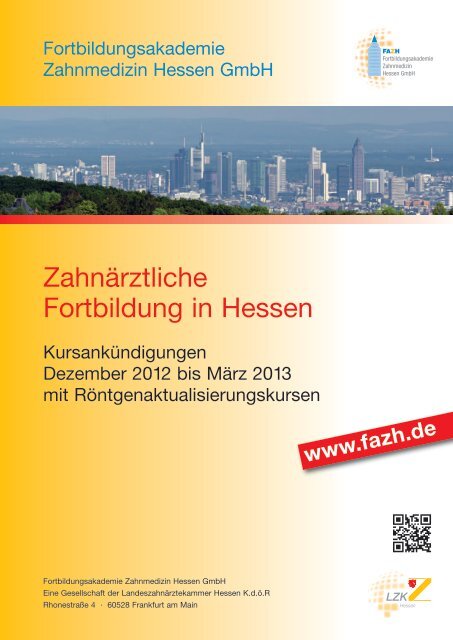 Anmeldung - Fortbildungsakademie Zahnmedizin Hessen GmbH