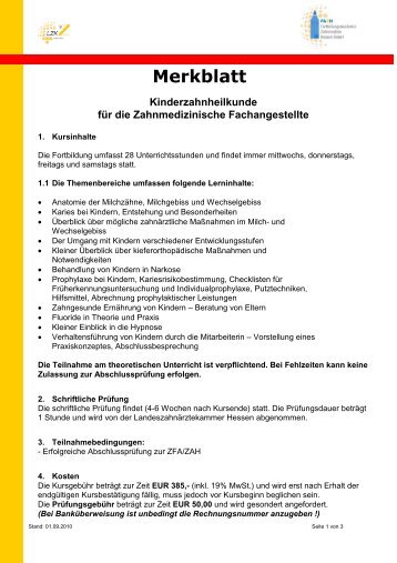 Merkblatt - Fortbildungsakademie Zahnmedizin Hessen GmbH