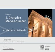 Programm 4. Deutscher Marken-Summit - FAZ-Institut