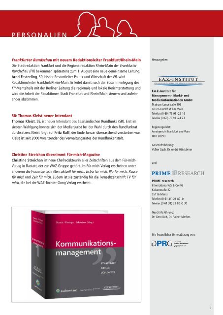 Ausgabe Nr. 8 / 2011 - FAZ-Institut