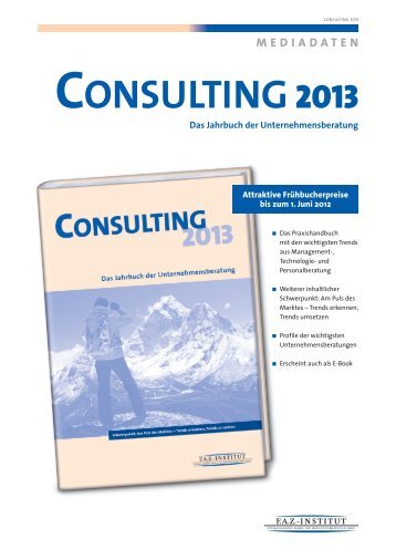 Consulting 2013 - FAZ-Institut