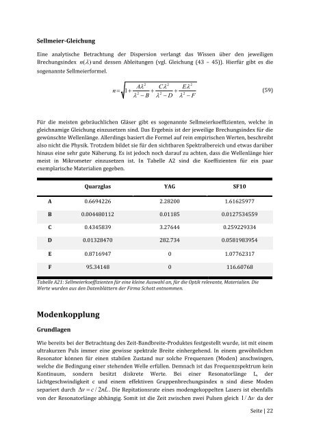 Ultrakurze Lichtimpulse - Fakultät 06 - Hochschule München