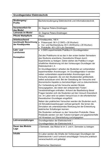 Grundlagenlabor Elektrotechnik Teil 1