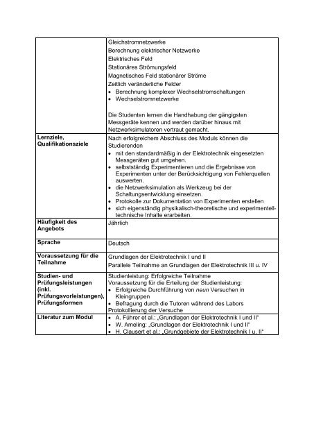 Grundlagenlabor Elektrotechnik Teil 1