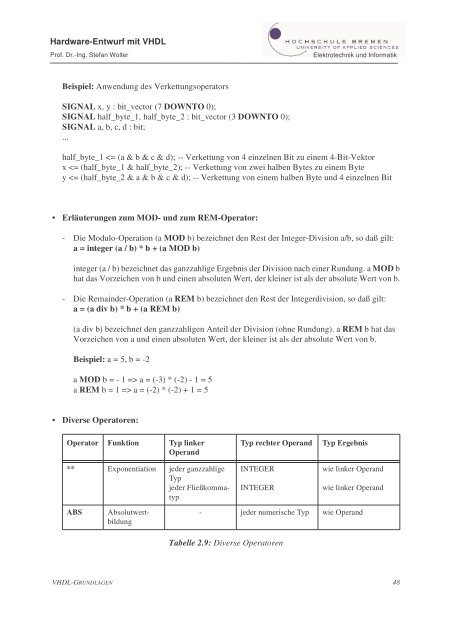 Hardware-Entwurf mit VHDL