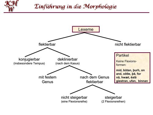 Morphologie: Lexemklassen