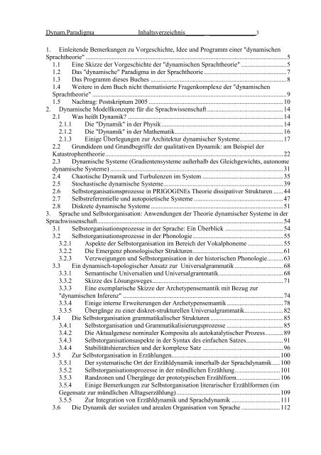 Das dynamische Paradigma in der Linguistik - Universität Bremen