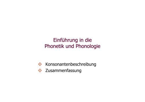 Konsonantenbeschreibung