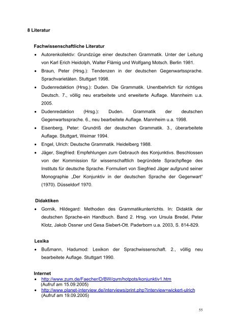 Arbeitshefte Konjunktiv für Die Klassen 7 Und 8 - Universität Bremen