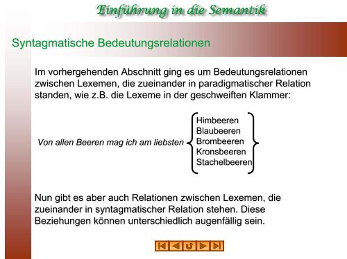 Paradigmatische Bedeutungsrelationen