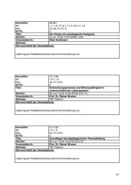 Propädeutikum – Einzelveranstaltungen