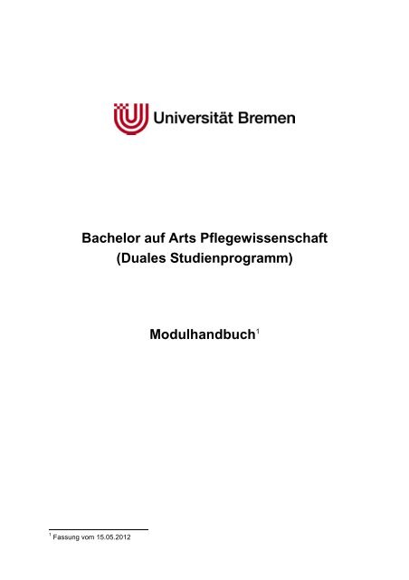 Modulhandbuch BA Pflegewiss (dual) final