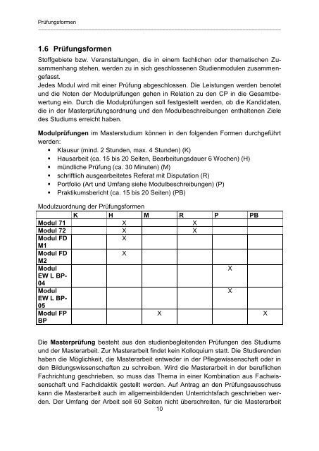 Handbuch für den Studiengang - Universität Bremen