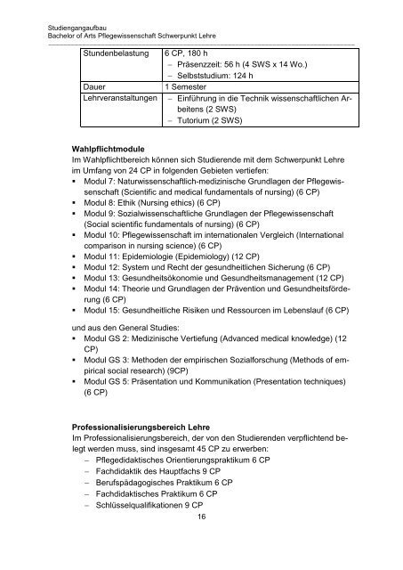 Handbuch für den Studiengang - Universität Bremen