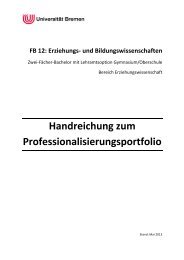 Handreichung zum Portfolio (Stand: Mai 2013) - Fachbereich 12