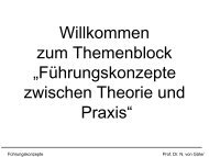 Führungskonzepte zwischen Theorie und Praxis