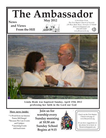 May Newsletter 2012.pmd - First Baptist Church of Norwich