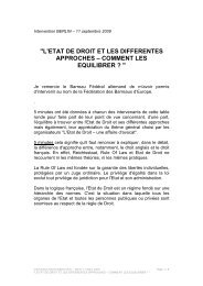 L'ETAT DE DROIT ET LES DIFFERENTES APPROCHES ...