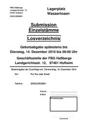 Losverzeichnis für - Forstbetriebsgemeinschaft Hassberge wV