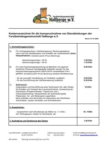 FBG Eltmann e - Forstbetriebsgemeinschaft Hassberge wV