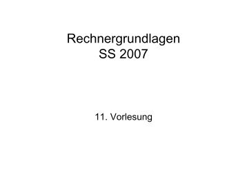 11. Vorlesung