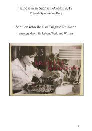 Schüler schreiben zu Brigitte Reimann - des Friedrich-Bödecker ...