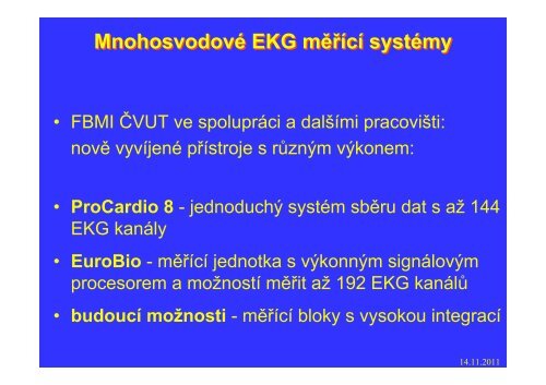 Měření elektrického pole srdce - FBMI