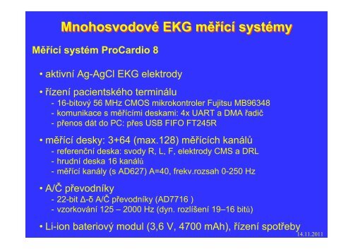 Měření elektrického pole srdce - FBMI