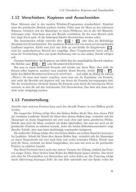 Excel aufmöbeln mit VBA - Fachbereich Mathematik und ...