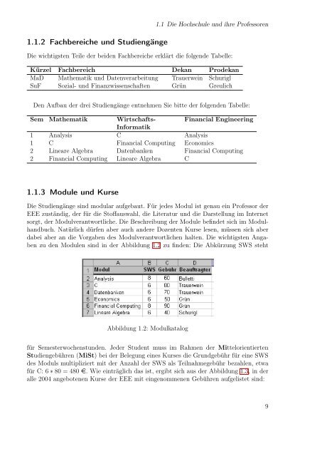 Excel aufmöbeln mit VBA - Fachbereich Mathematik und ...