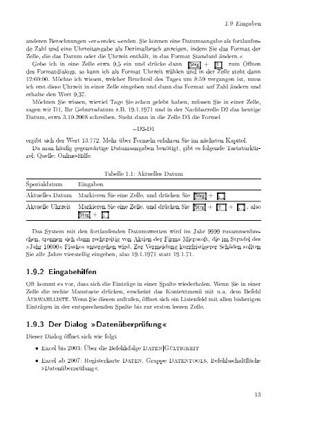 Excel aufmöbeln mit VBA