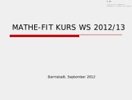 MATHE-FIT KURS WS 2012/13 - Fachbereich Mathematik und ...