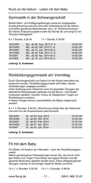 Programmheft 2013/2014 - Familien-Bildungsstätte Giessen