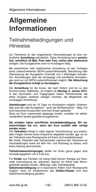 Programmheft 2013/2014 - Familien-Bildungsstätte Giessen