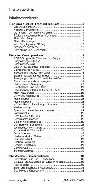 Programmheft 2013/2014 - Familien-Bildungsstätte Giessen