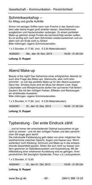 Programmheft 2013/2014 - Familien-Bildungsstätte Giessen