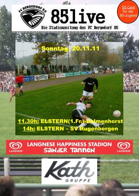 Sonntag, 20. November 2011 Elstern - FC Bergedorf 85