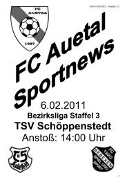 Stadionzeitung vom 06.02.11 - FC Auetal