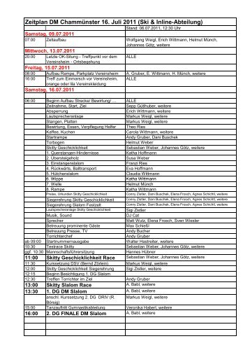 Zeitplan DM Chammünster 16. Juli 2011 (Ski ... - FC Chammünster