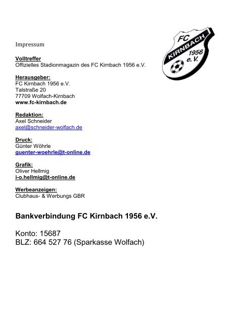 ASV Nordrach - FC Kirnbach 1956 eV