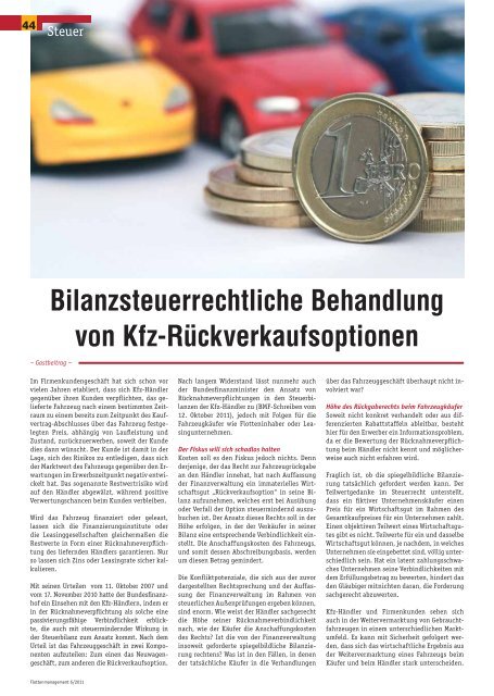 Komplettes Magazin als E-Paper - Flotte.de