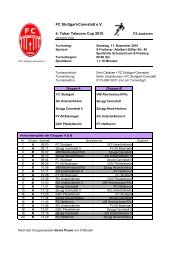 Spielplan F-2-Junioren - FC Stuttgart