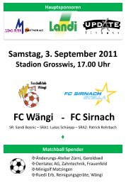 FC Wängi - FC Sirnach
