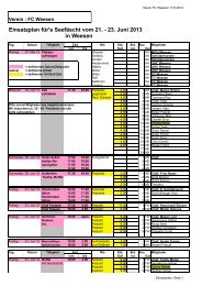 Einsatzplan Seefaescht FCW - FC Weesen
