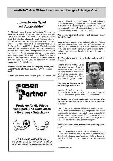 Ausgabe 1 Saison 2010 - 2011:Layout 1.qxd - FC Wegberg-Beeck ...