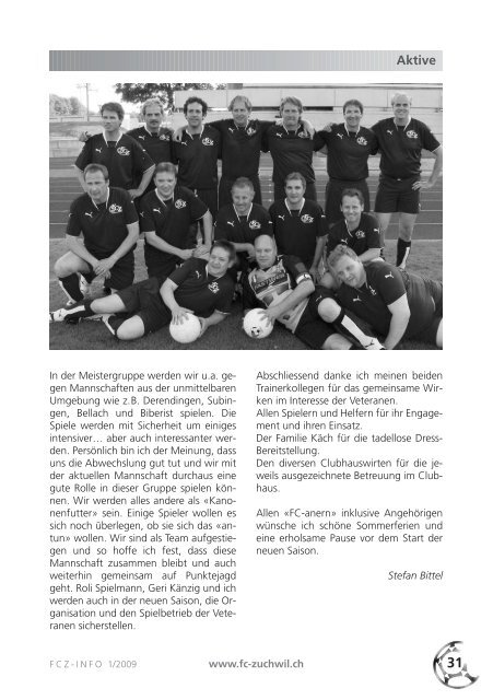 FCZ-INFO 1/2009 - FC Zuchwil