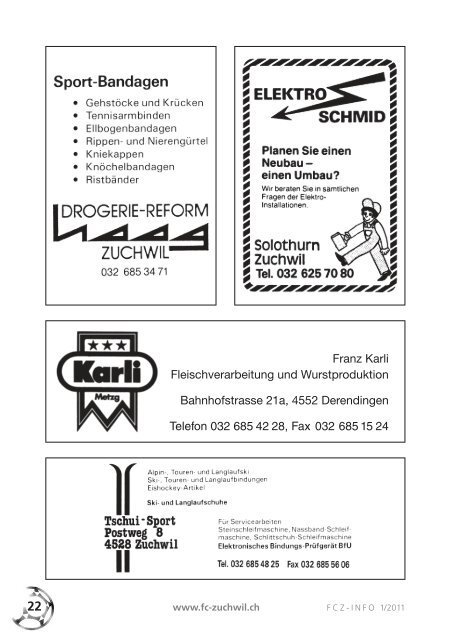 FCZ-INFO 1/2011 - FC Zuchwil