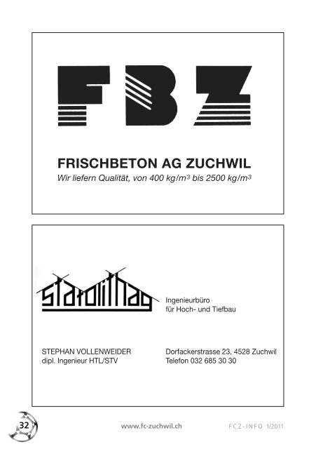 FCZ-INFO 1/2011 - FC Zuchwil