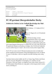 FC 09 gewinnt Obergrafschafter Derby Schüttorfer ... - FC Schüttorf 09